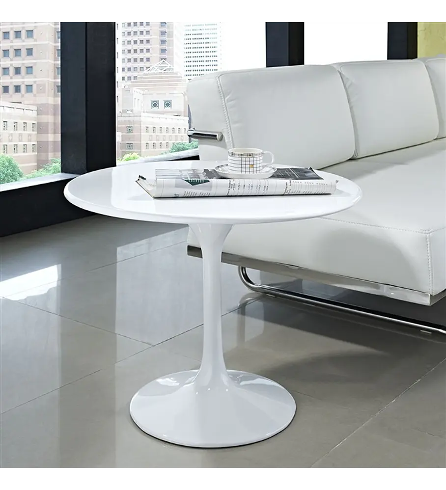 Mesa de Centro Base Alumínio Tul