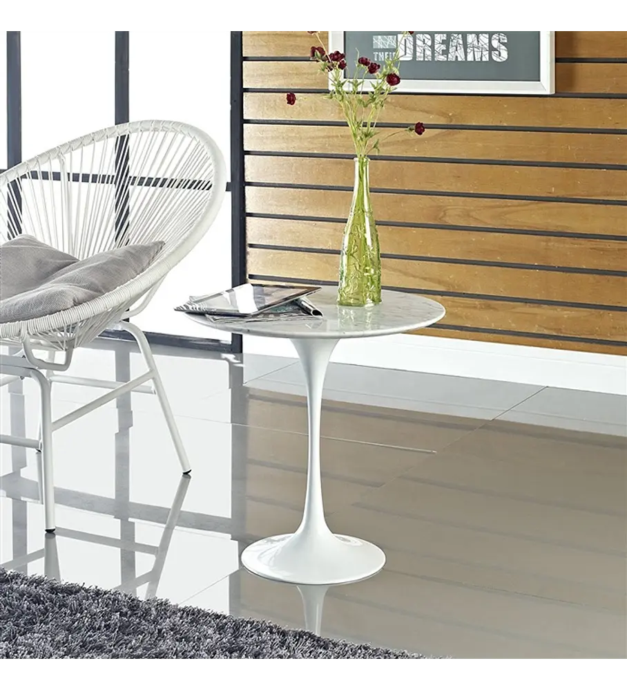 Mesa de Centro Base Alumínio Tul