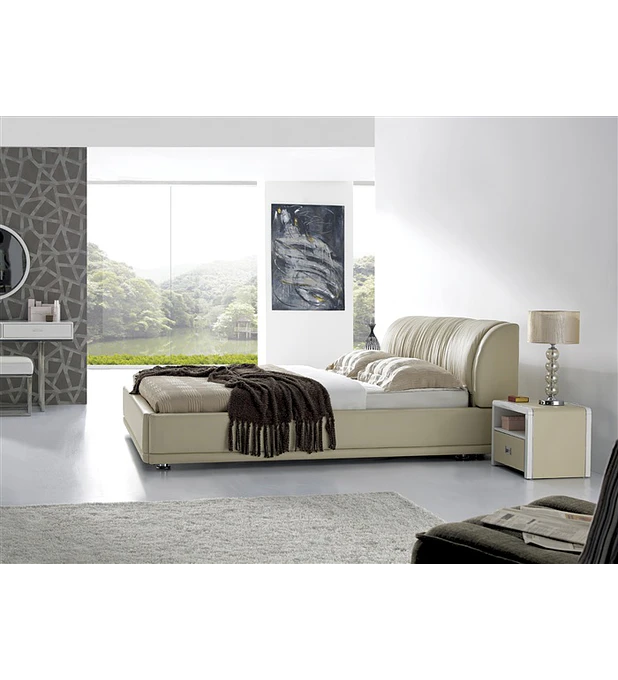 Cama Casal de Pele Montreux