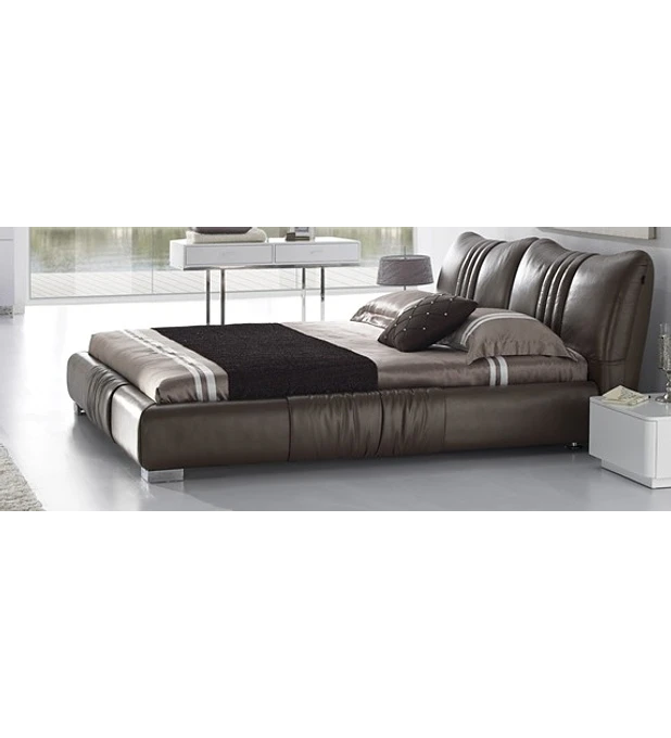 Cama de Casal de Pele Geneve