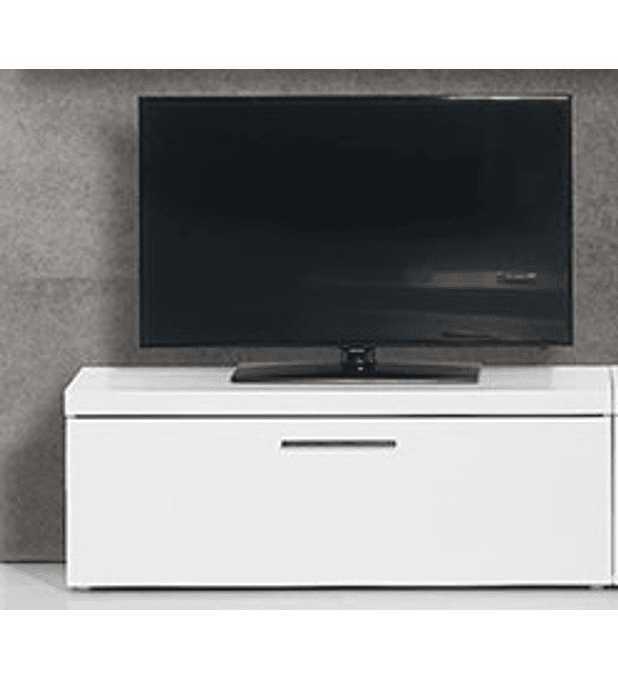 Base TV Mónaco Branco 120cm e 1 Gaveta