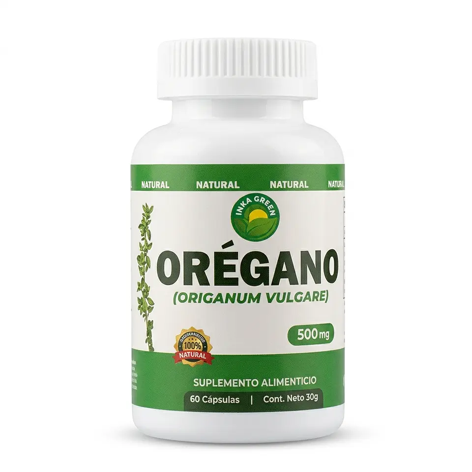 Orégano Inka Green 500mg – Antibiótico Natural y Apoyo Digestivo – 60 Cápsulas 1