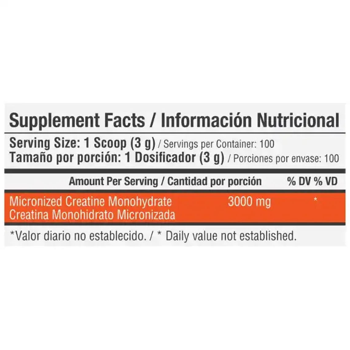 CREATINE 100 SERV. MONOHYDRATE 3000 2