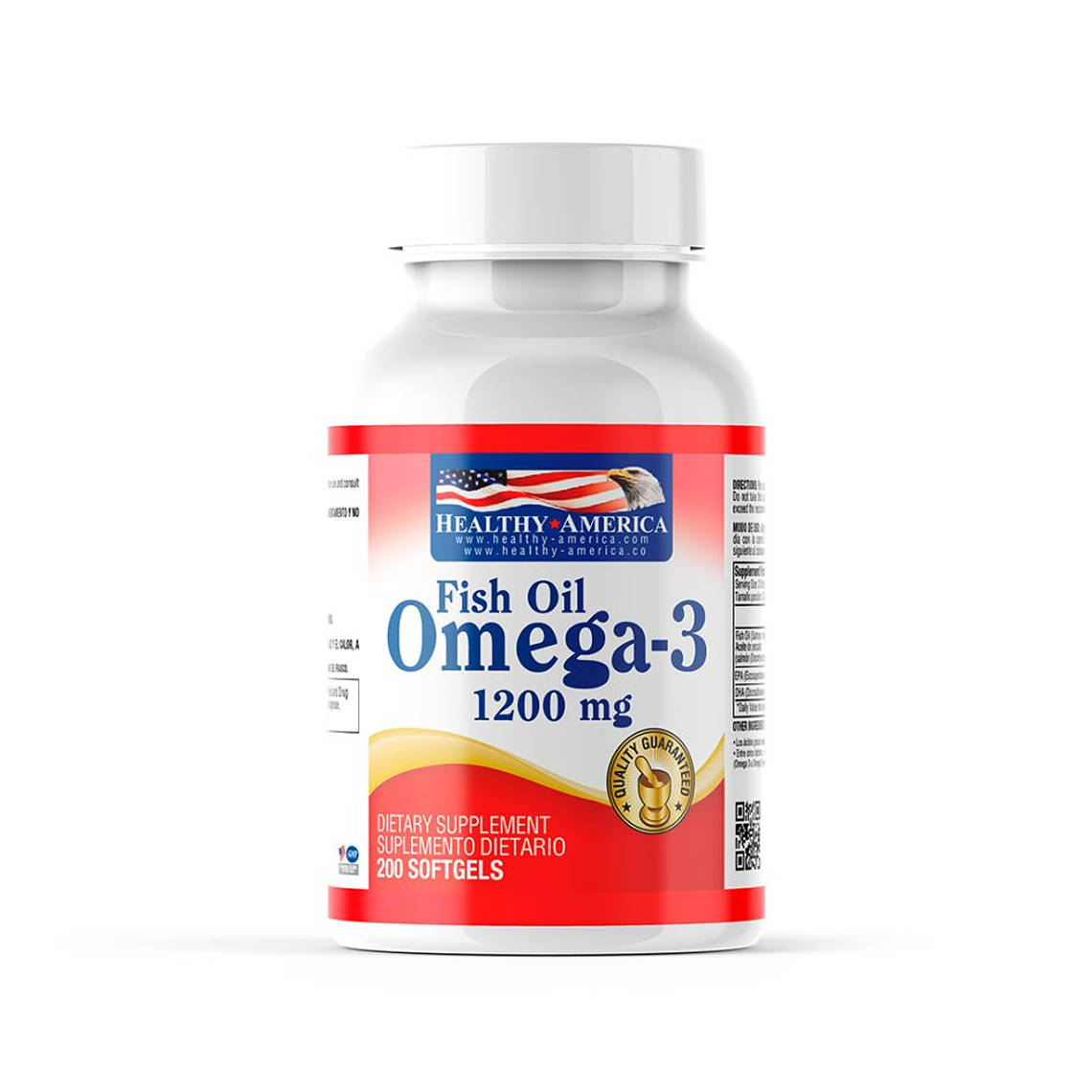 OMEGA 3 FISH OIL 1200MG x 200 Healthy America 1