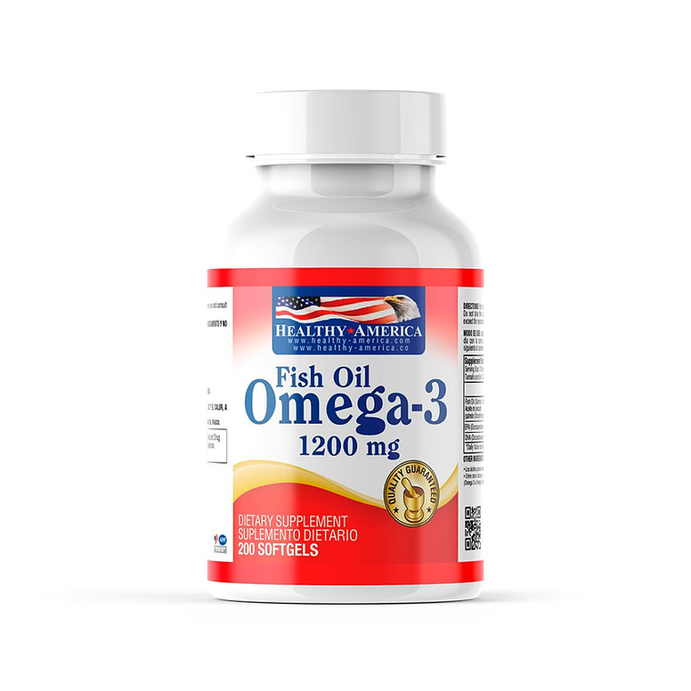 OMEGA 3 FISH OIL 1200MG x 200 Healthy America 1