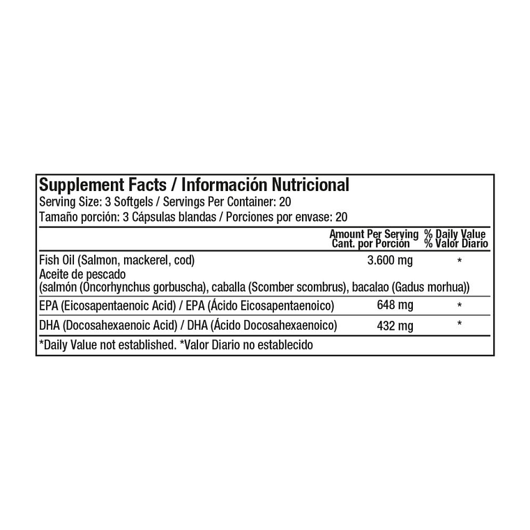 OMEGA 3 FISH OIL 1200MG x 60 Healthy America 3