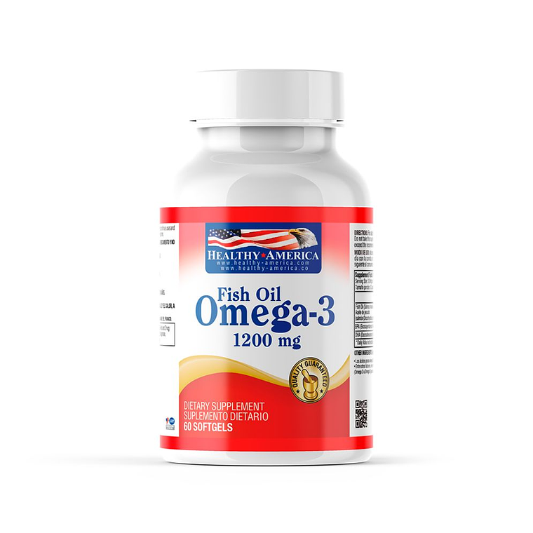 OMEGA 3 FISH OIL 1200MG x 60 Healthy America 1