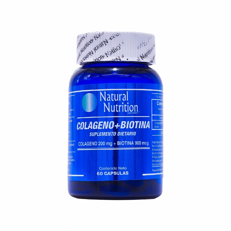 Colágeno y Biotina 60 Cápsulas Natural Nutrition 1
