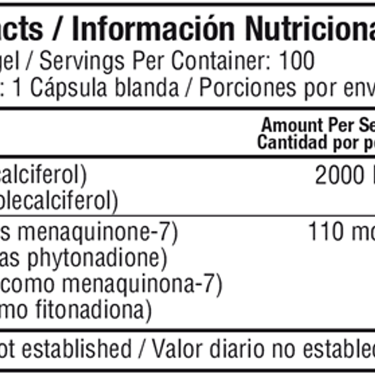 Vitamin D3 + K2 Healthy America 2