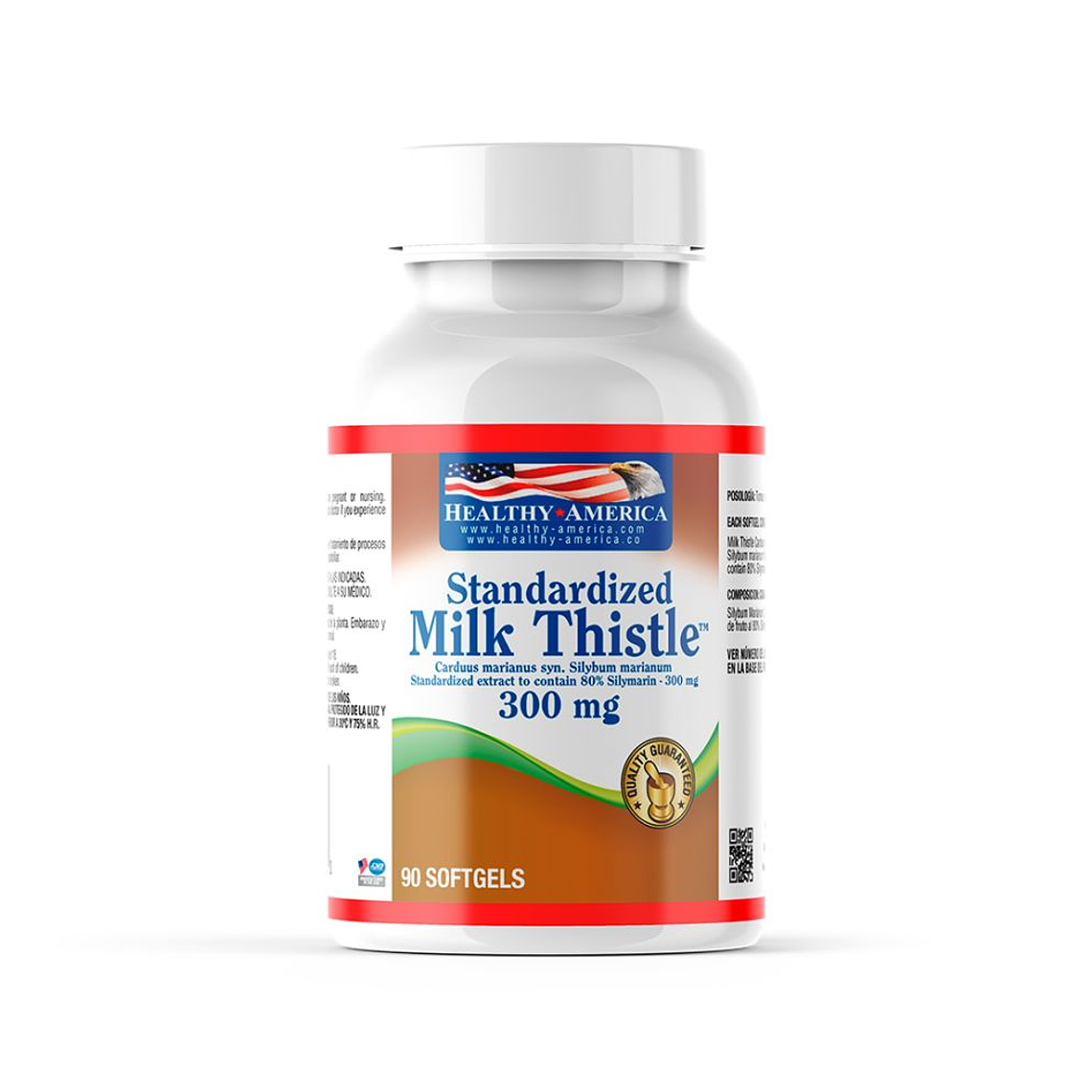 Milk Thistle 300 mg 90 Softgels Healthy America 1
