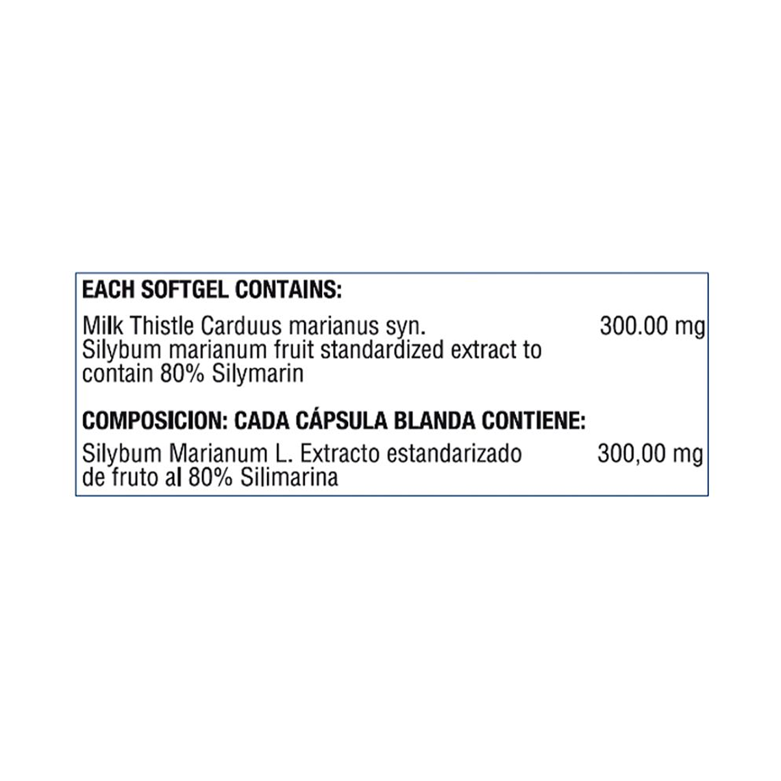 Milk Thistle 300 mg 60 Softgels Healthy America 3