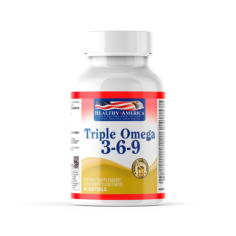 Triple Omega 3-6-9 60 softgels Healthy America 1