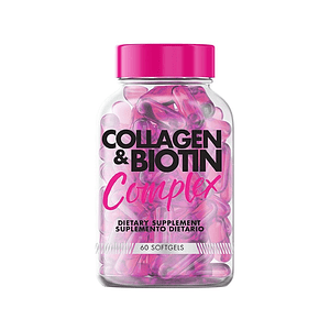 Colageno y Biotina Complex 60 softgels Healthy America
