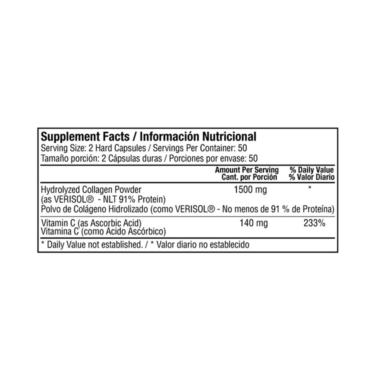 Colageno Hidrolizado 100 Cápsulas Healthy America 4