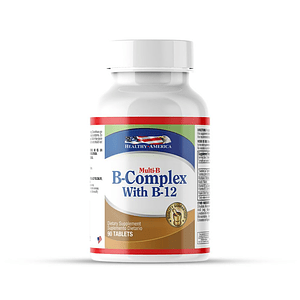 B Complex With B-12 90 Caplets Healthy America