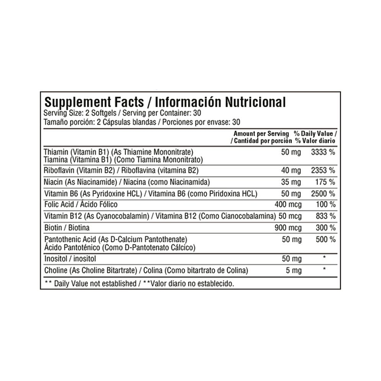 B Complex Complete 60 Softgels Healthy America 3