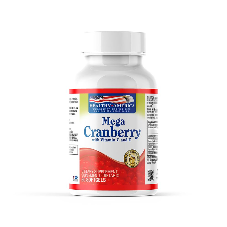 Mega Cranberry 60 softgels Healthy America 1