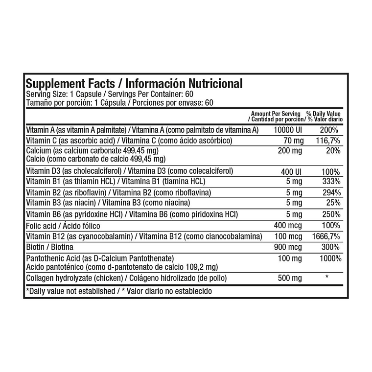 Capell Healthy America 60 Cápsulas Formula Belleza 3