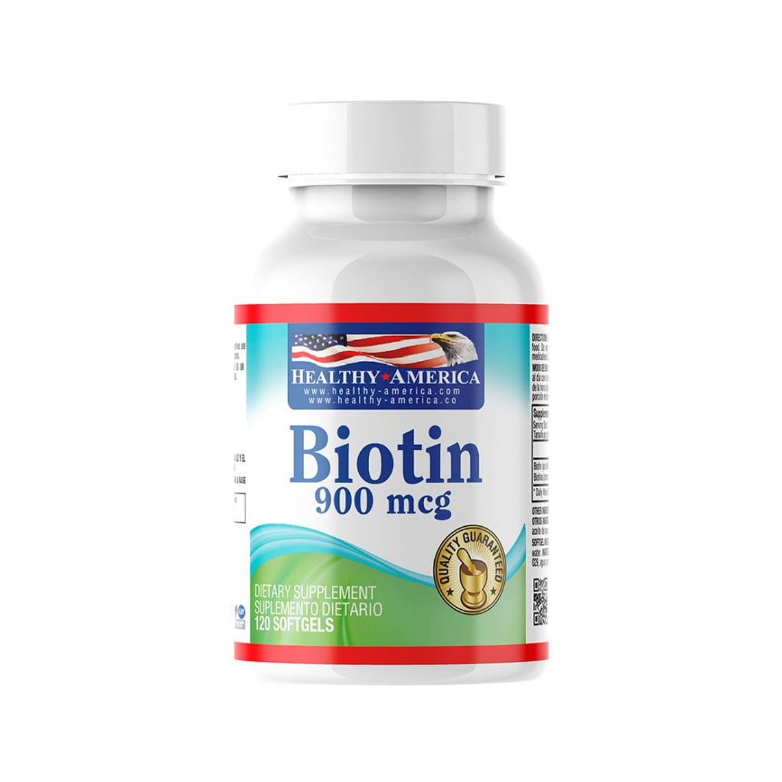 Biotin 900 mcg Healthy America 120 Softgels 1