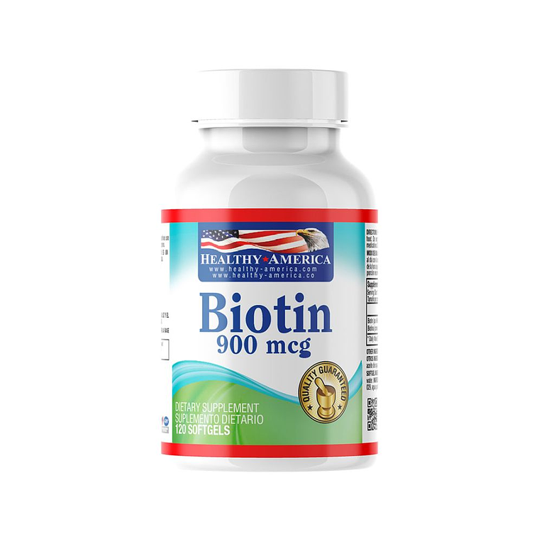 Biotin 900 mcg Healthy America 120 Softgels 1
