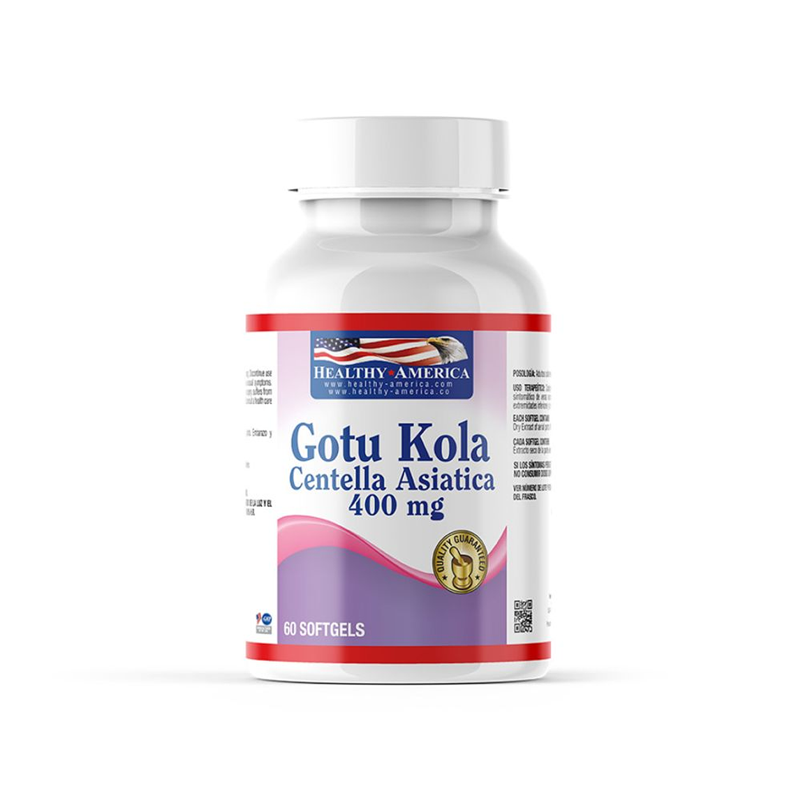Centella Asiatica Gotu Kola 400 mg 60 softgels Healthy America 1