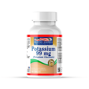 Potassium 99mg 100 caplets Healthy America