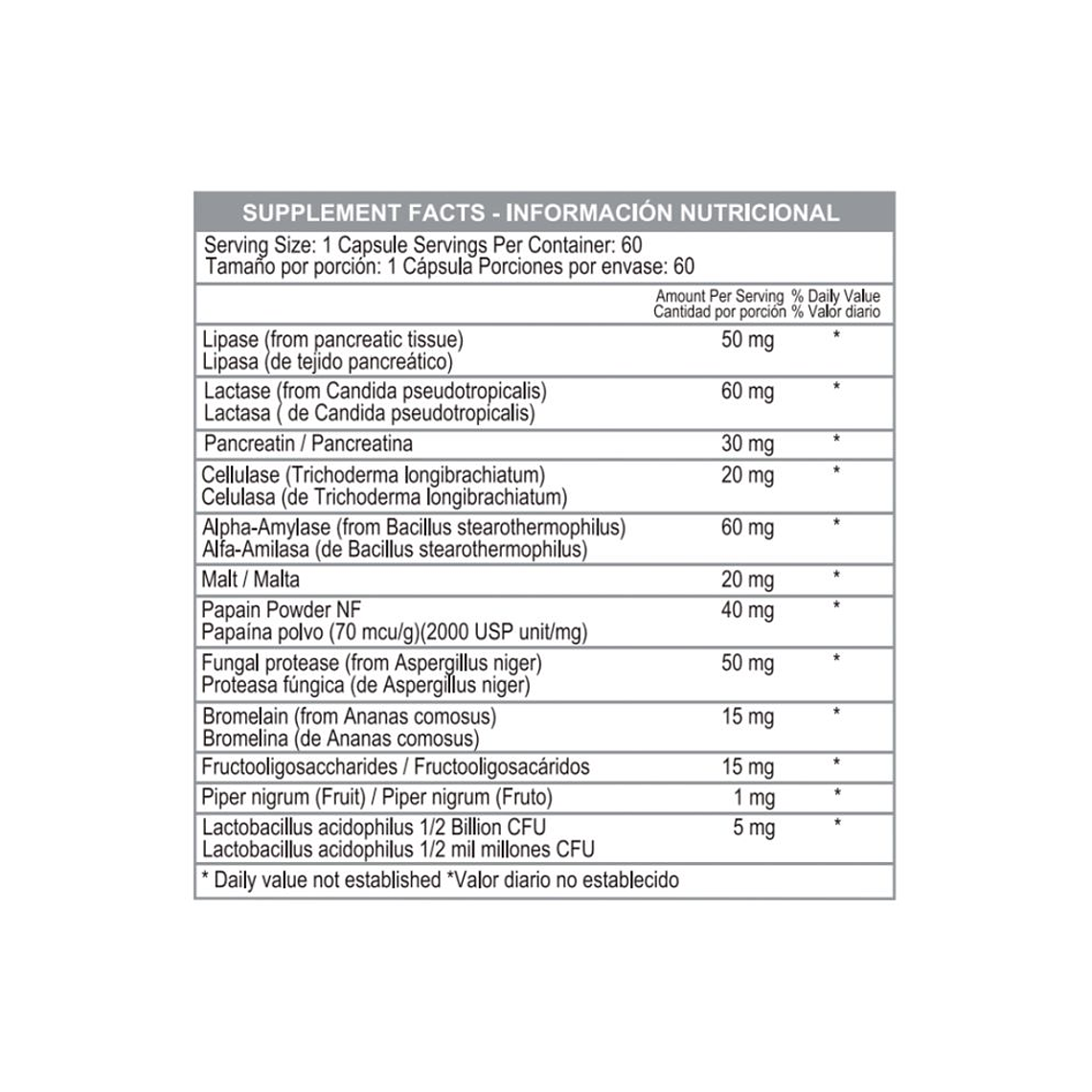 Enzymax 60 capsulas Healthy America 3