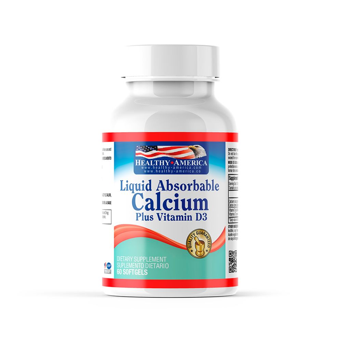 Calcium Liquid Absorbable & Vitamina D3 60 softgels 1