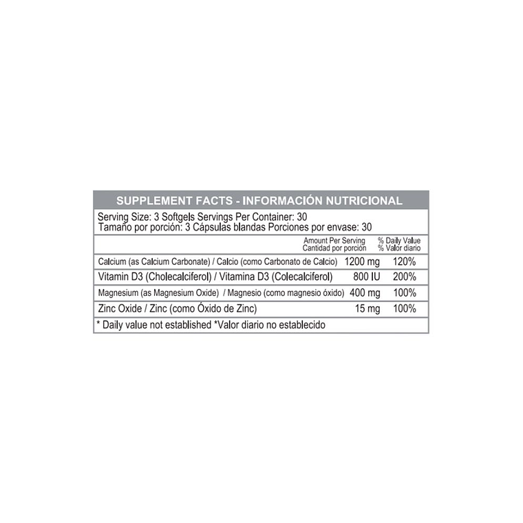 Cal-Mag-Zinc plus VD3 90 softgels Healthy America 3