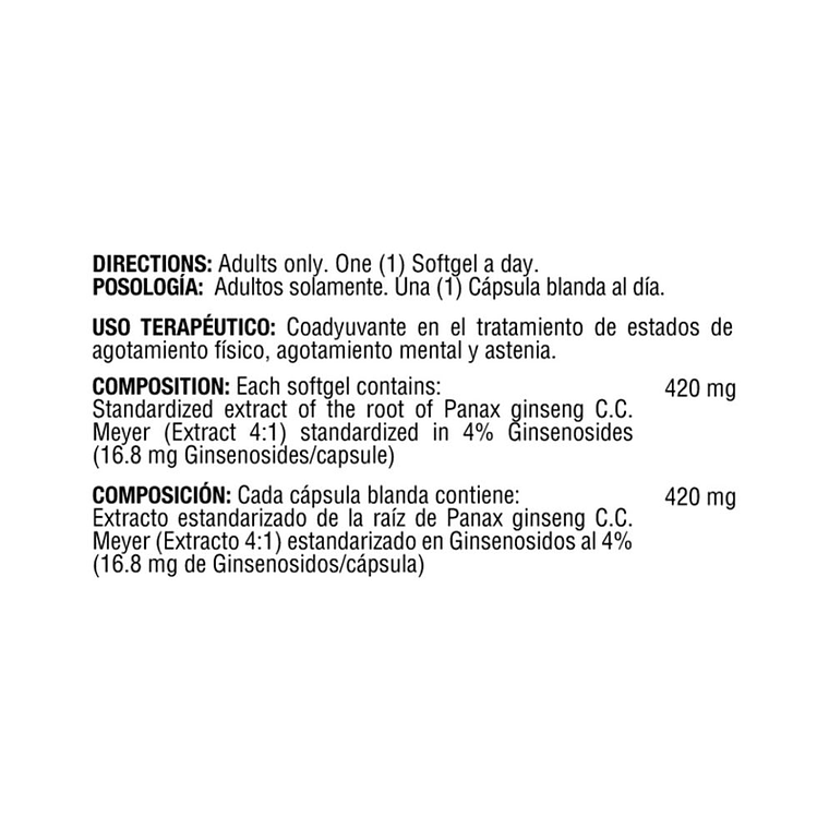 Ginseng Complete 60 softgels 420 mg Healthy America 3
