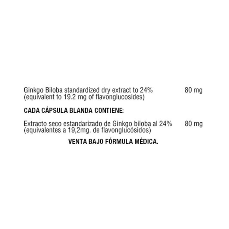 Ginkgo Biloba 80mg  90 Softgels Healthy America 3