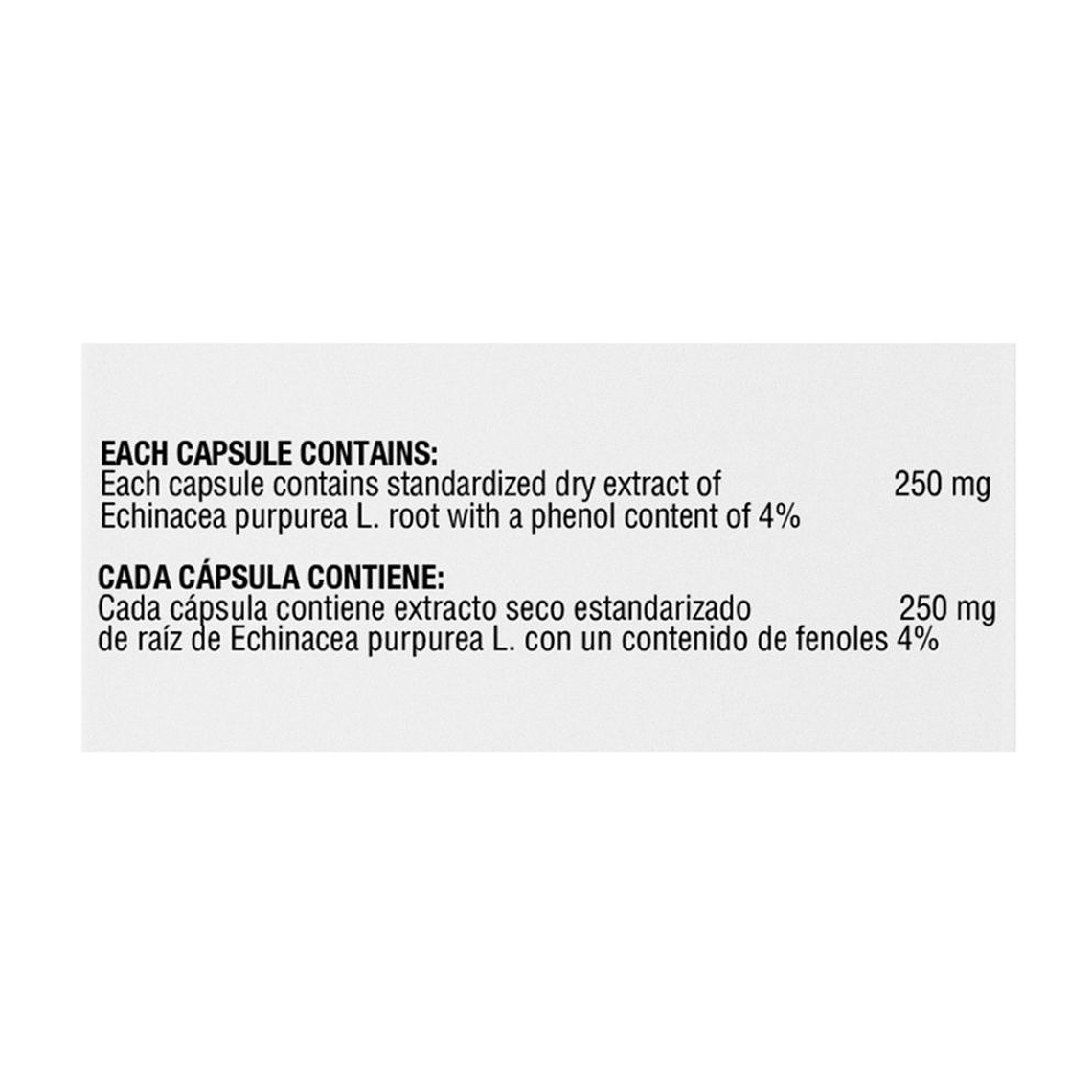 Echinacea 250 mg 100 capsulas Healthy America 3