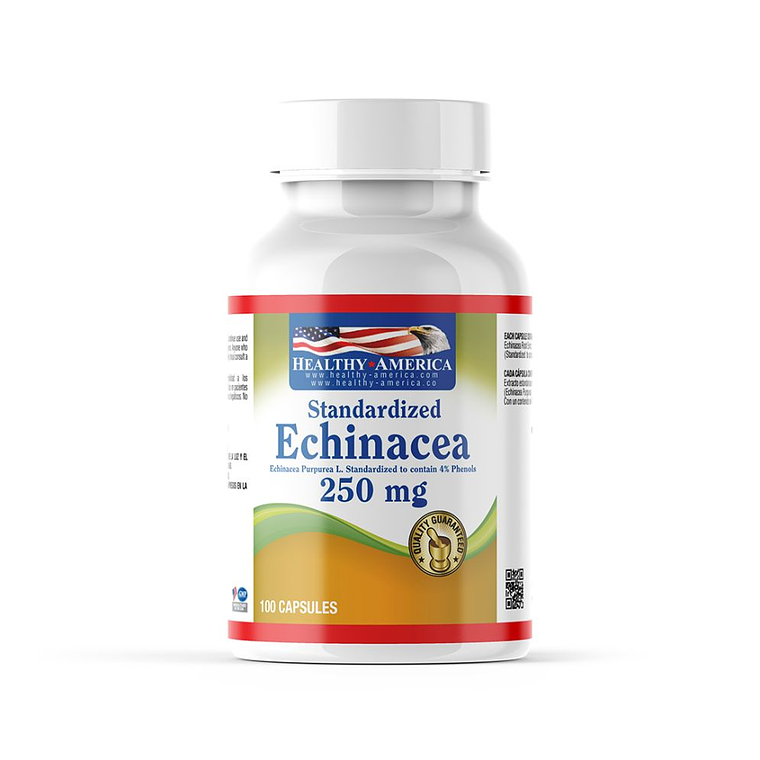 Echinacea 250 mg 100 capsulas Healthy America 1