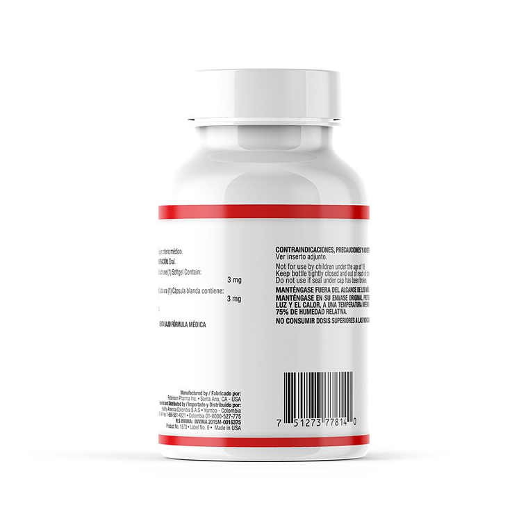 Melatonina 3 mg Healthy America 120 Softgels 2