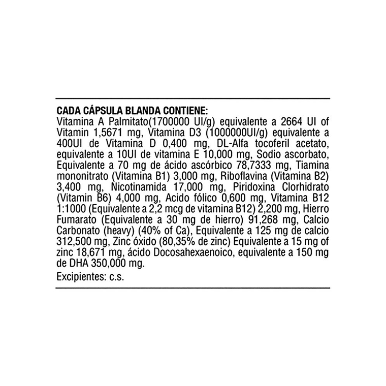 P-Natal with DHA Healthy America 60 softgels 3