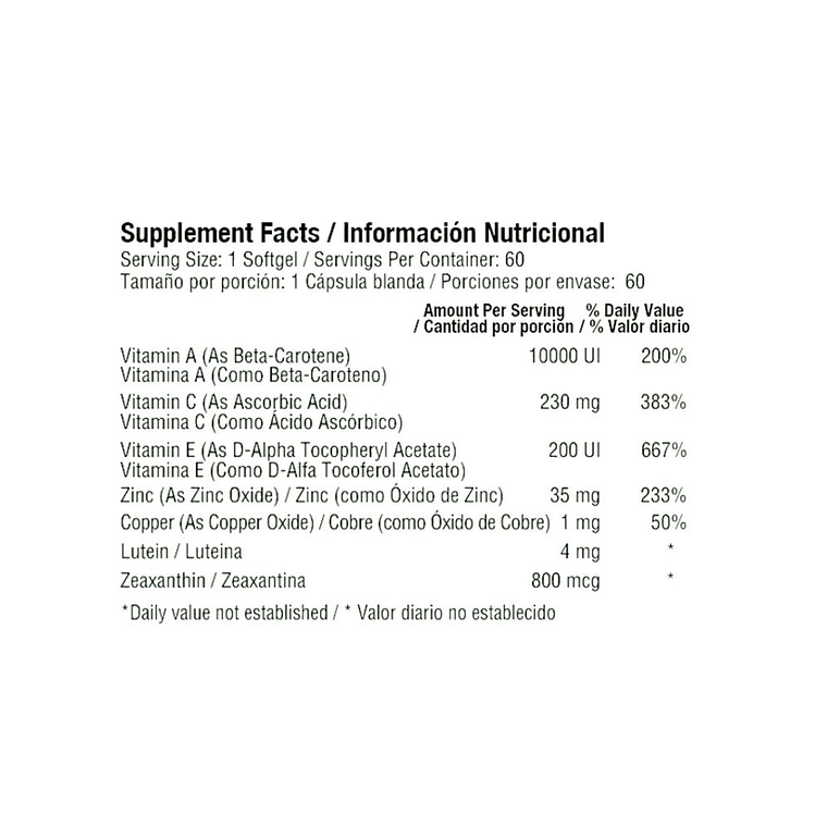 Occus with Lutein 60 Softgels Healthy America 3