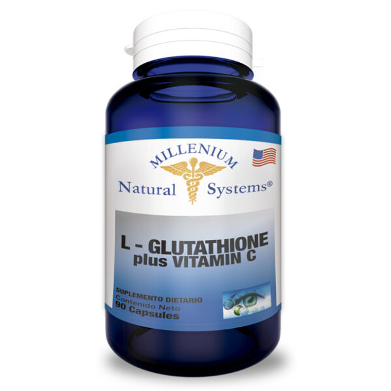 L-Glutathione Plus Vitamina C 90 Cápsulas Milenium Systems 1