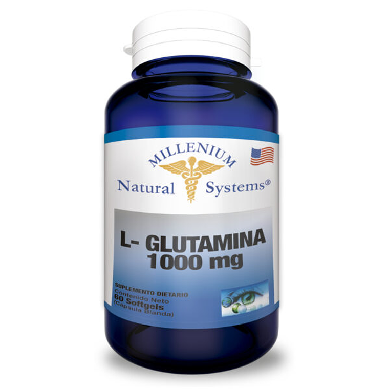 L-Glutamina 1000mg 60 softgels Milenium System 1
