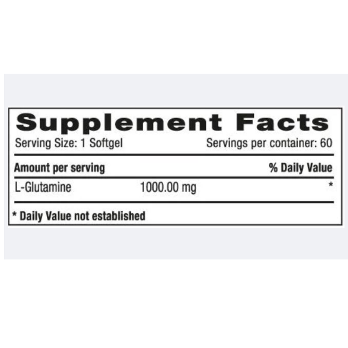 L-Glutamina 1000mg 60 softgels Milenium System 2
