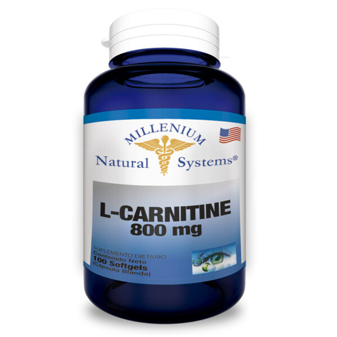 L-Cartinina 800 mg 100 softgels Milenium Systems 1