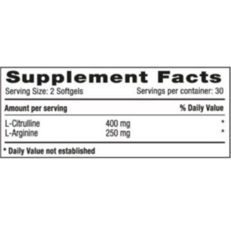 L-Citrulline + L-Arginine x 60 Softgels Milenium Systems 2