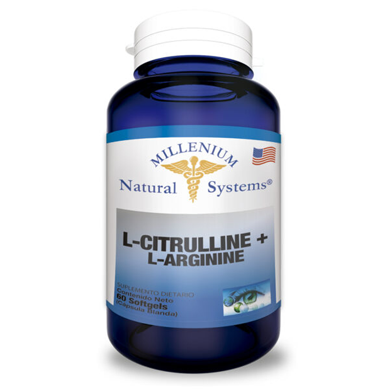 L-Citrulline + L-Arginine x 60 Softgels Milenium Systems 1