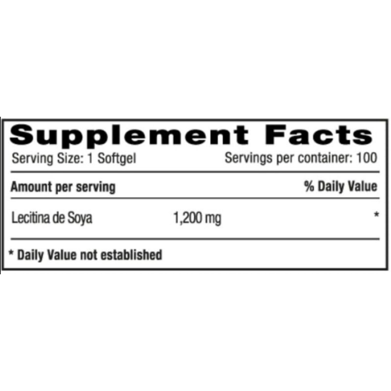 Lecitina 1200 mg 100 softgels Milenium Systems 2