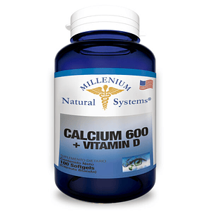 Calcium 600 + Vitamin D 100 softegels Milenium System