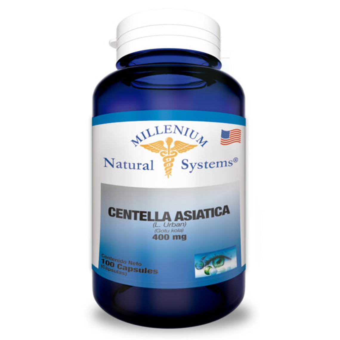  Centella Asiática 400 mg 100 Cápsulas Natural Systems 1