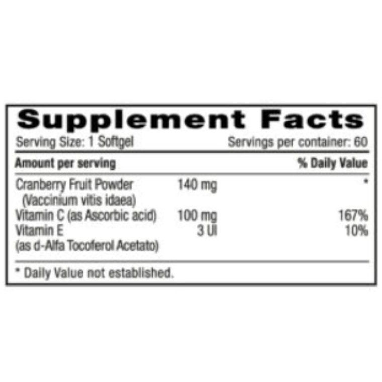 CranBerry 120mg 60 softgels Milenium System 2