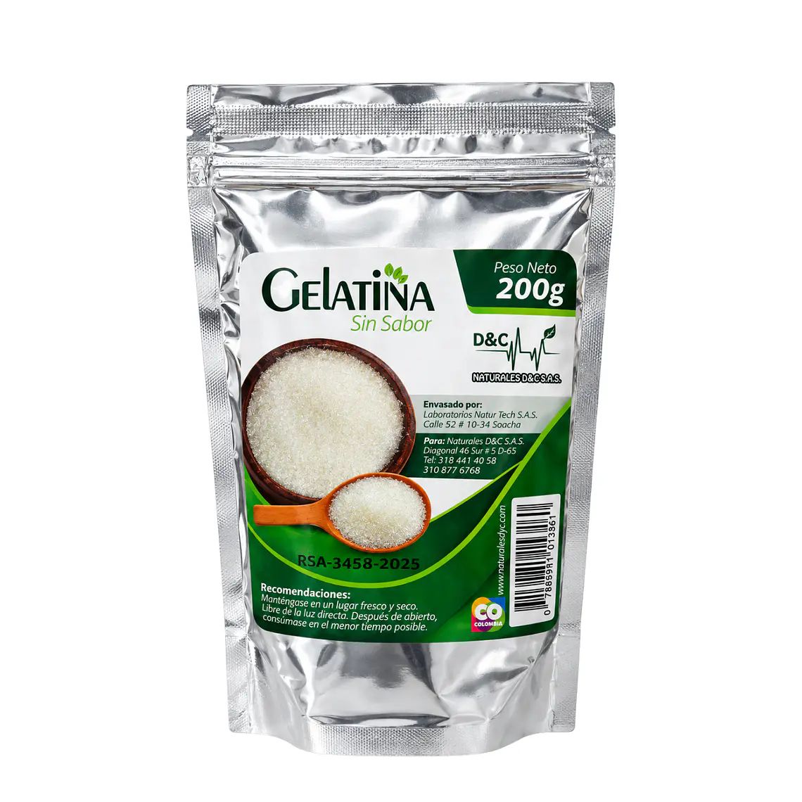 Gelatina sin sabor 200 g 1