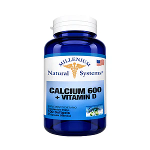 Calcium 600 + Vitamin D 100 Softgels Natural System