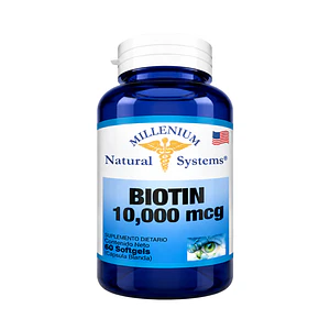 Biotina 10000 mcg 100 Softgels Natural System