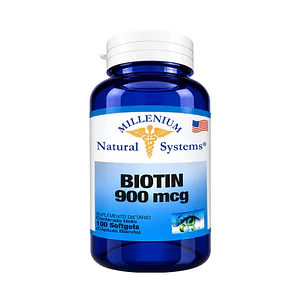 Biotin 900 mcg 100 Softgels Natural System